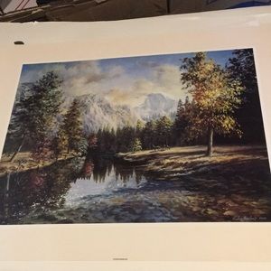 Nature’s Wonderland I Lithograph Mountain Deer